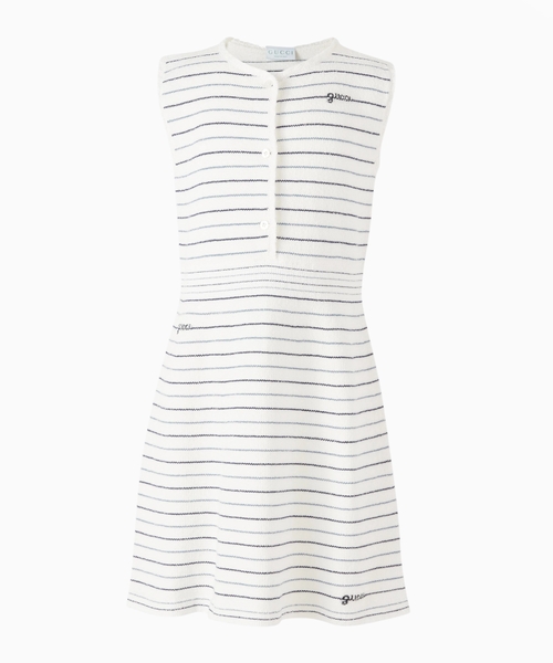 Striped dress in cotton