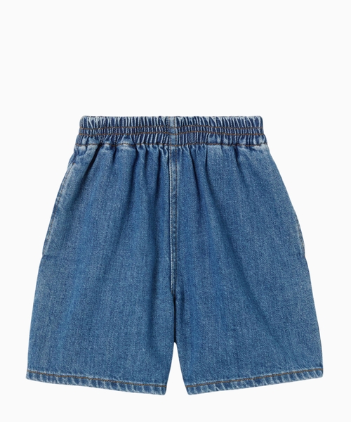 Logo denim shorts