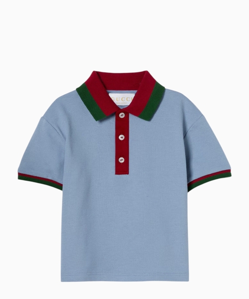 Cotton polo shirt with Web