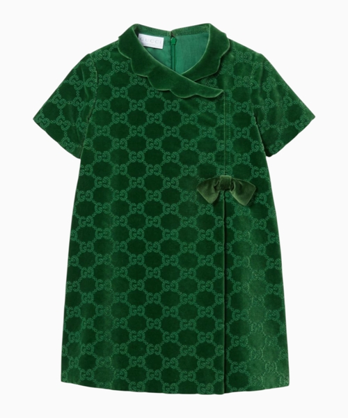 GG cotton velvet dress