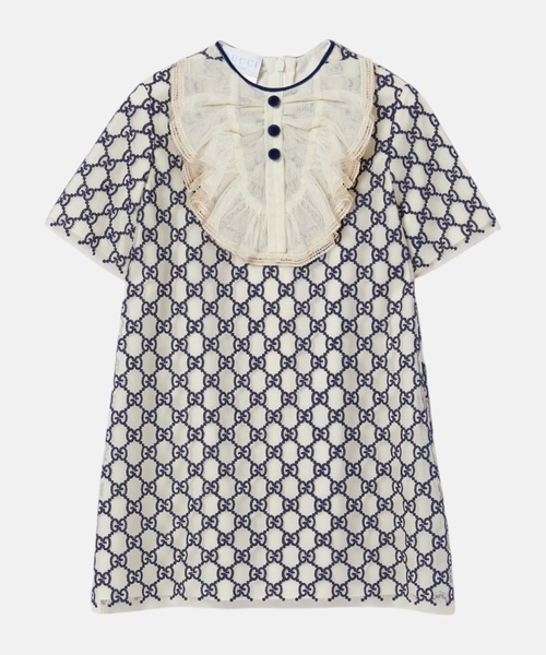 GG embroidered nylon dress