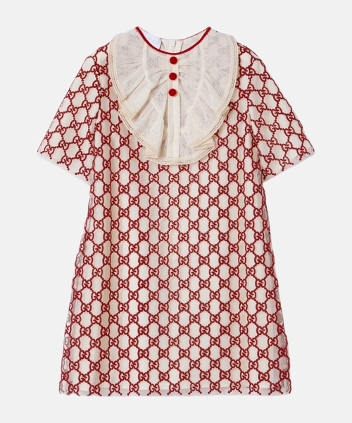 GG embroidered nylon dress