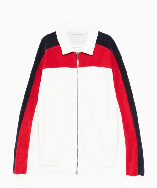 Jacket with striped trim