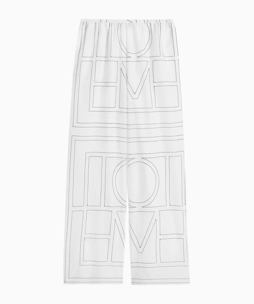 Monogram cotton-blend pants