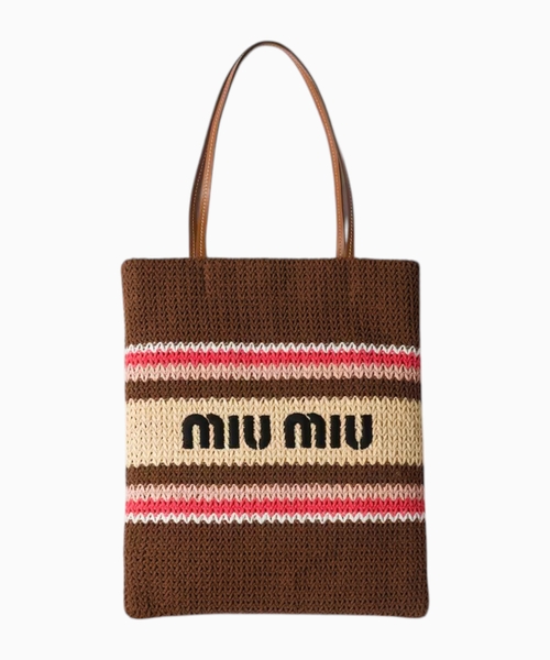 Logo tote bag in crochet