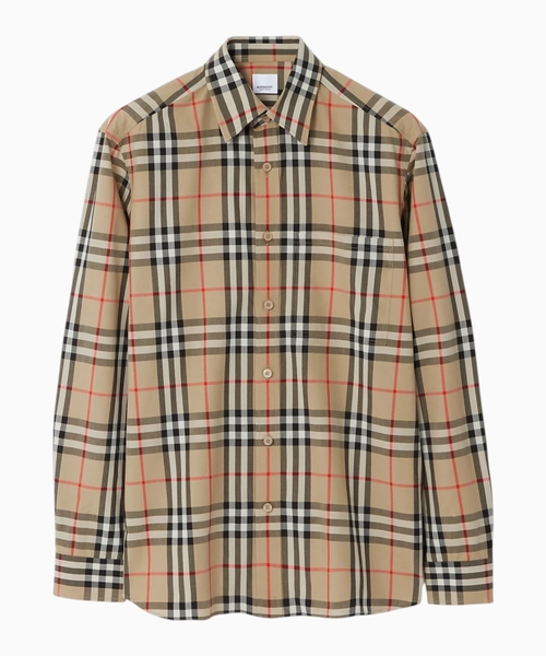 Regular fit check cotton shirt