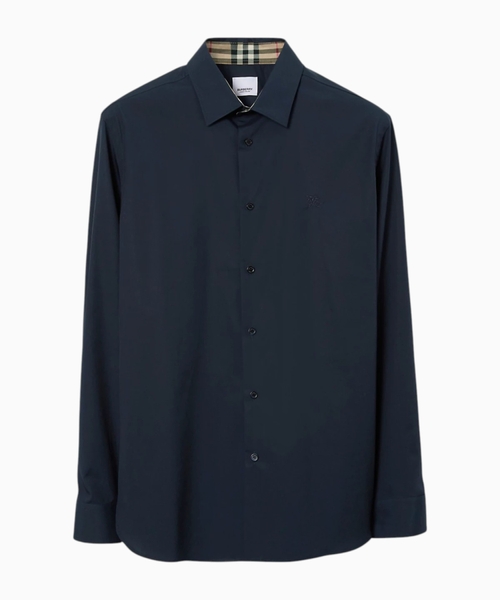 Slim fit stretch cotton shirt