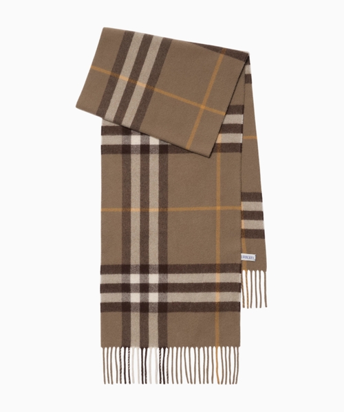 Check cashmere scarf