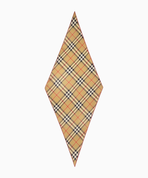 Check silk scarf