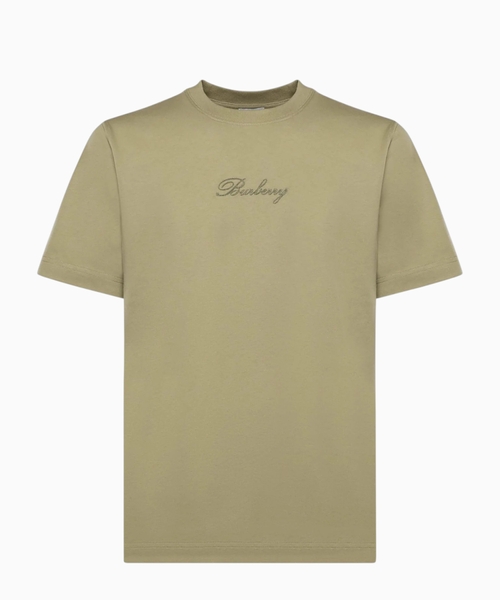 Cotton T-shirt with cursive logo