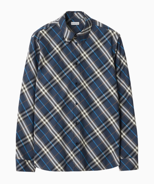 Relaxed fit check cotton shirt