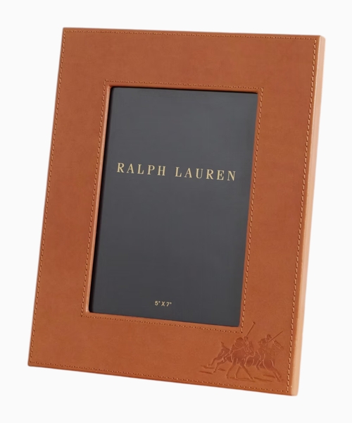 Garrett embossed leather picture frame