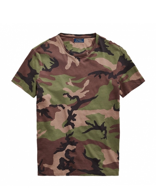 Short sleeved T-shirt with camouflage print