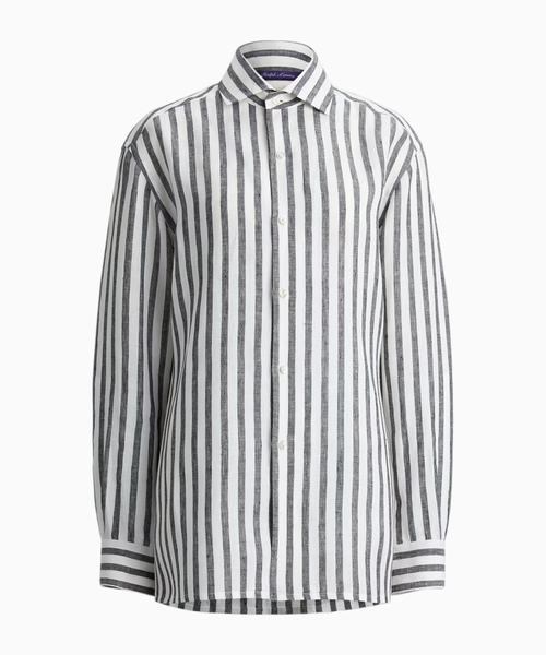 Capri relaxed fit striped linen shirt