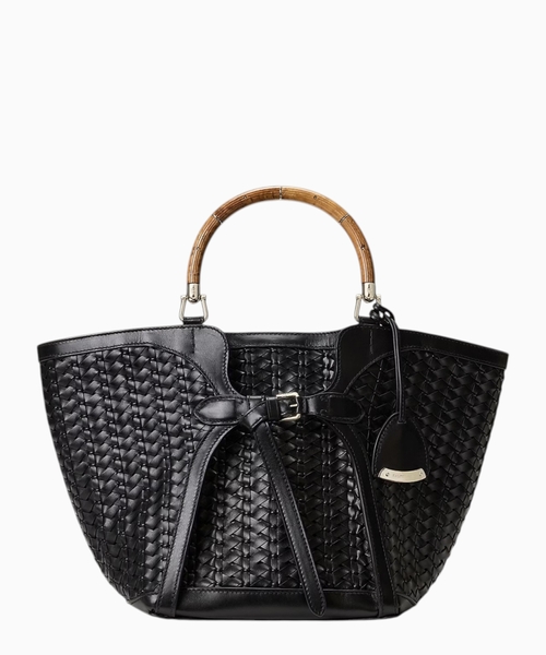 Ralph braided leather tote bag