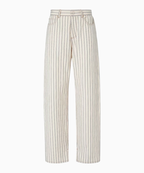 FF denim pants with stripes