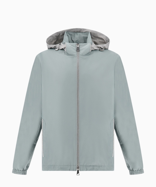 Jacket in nylon, wool and silk