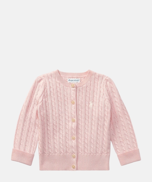 Cable cotton cardigan