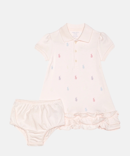 Pony print polo dress and bloomer