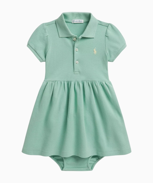 Logo polo dress and bloomer
