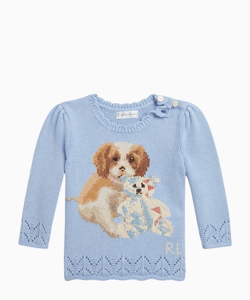 Dog Scalloped jumper