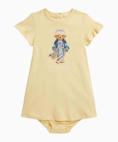 Polo Bear cotton jersey bloomer dress