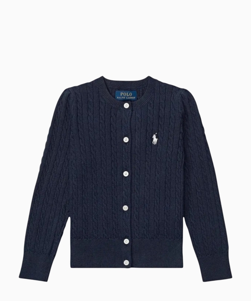 Logo-patterned cardigan