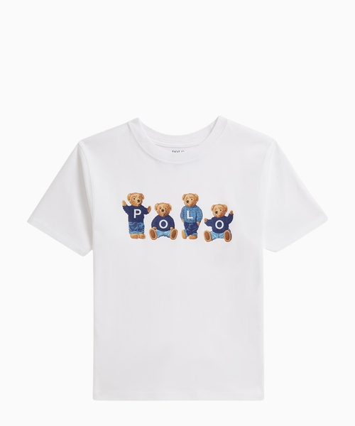 Polo Bear printed cotton jersey tee