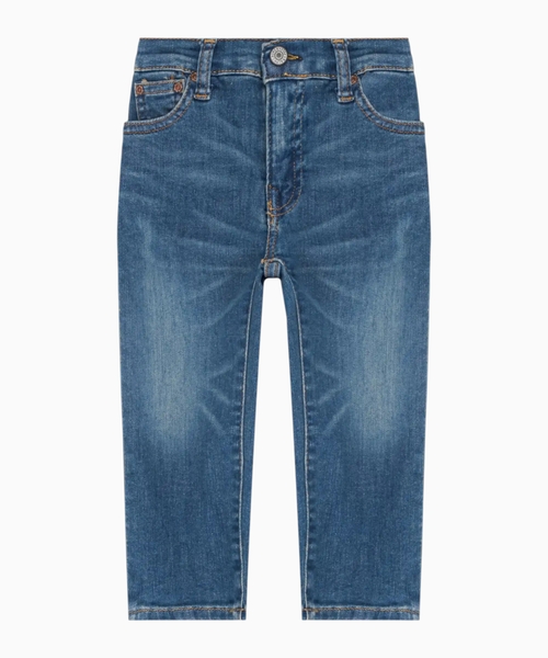 Düz biçimli denim şalvar