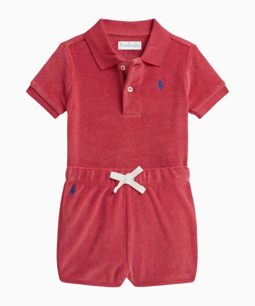 Terry polo shirt & shorts