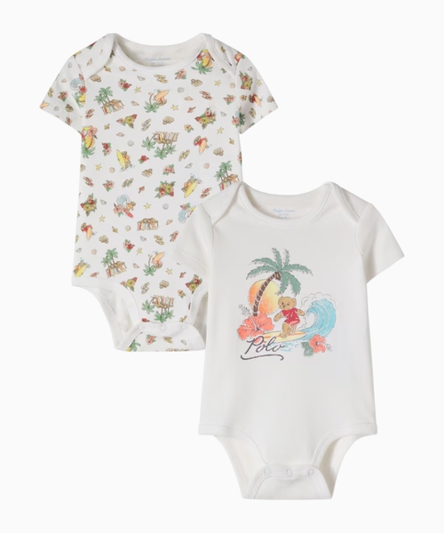 Polo Bear printli bodi dəsti