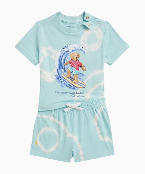 Хлопковый топ и шорты Polo Bear
