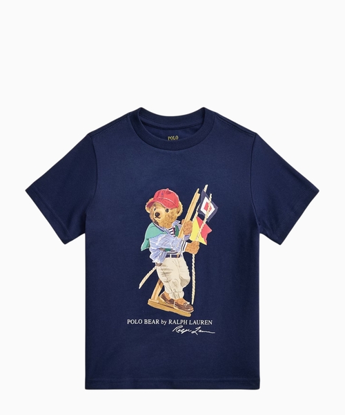Хлопковая трикотажная футболка Polo Bear