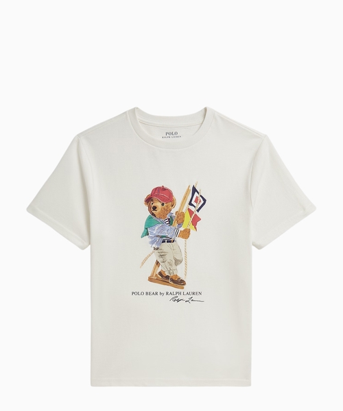 Хлопковая трикотажная футболка Polo Bear