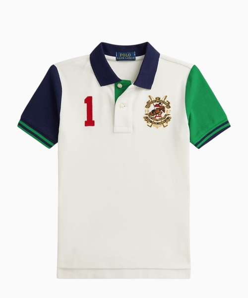 Rəngli bloklu torlu polo