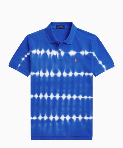 Tie-Dye üslublu pambıq polo