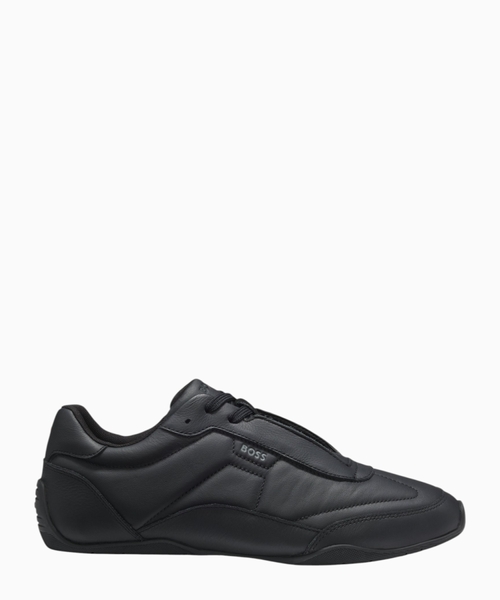 Leather sneakers with logo detail