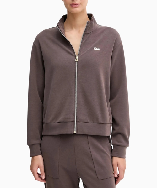 Zip-up sweatshirt with logo