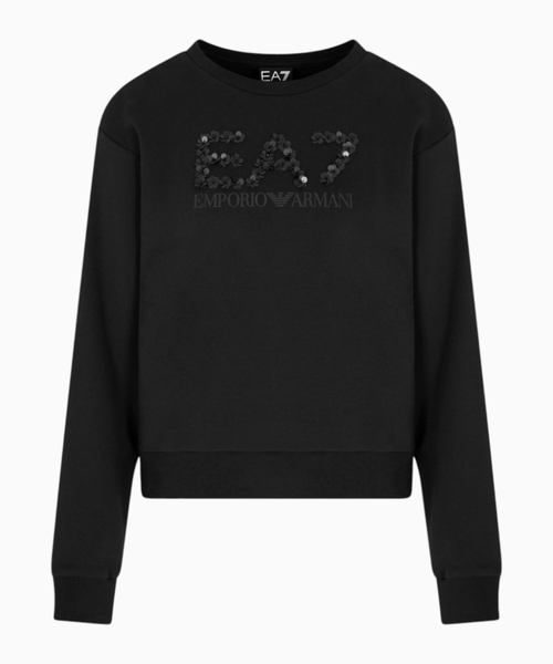 Cotton-blend crew-neck sweatshirt