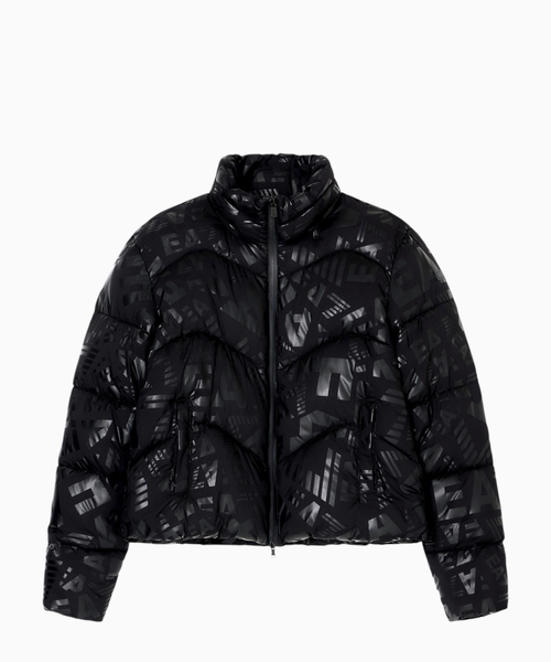 Nylon jacket with monogram print