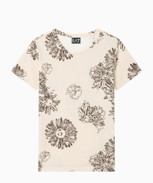 Graphic Series stretch jersey T-shirt with floral print