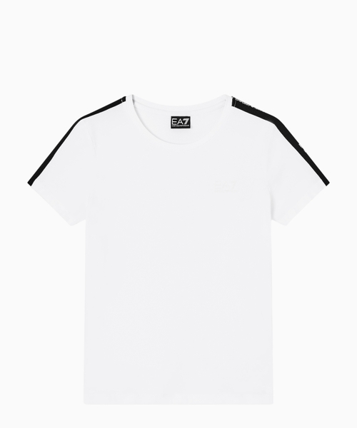 Jersey T-shirt with logo tape detail