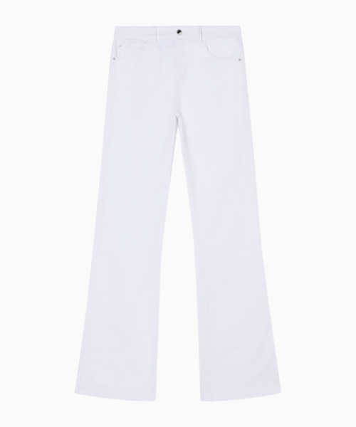 J47 mid-rise flared-hem jeans in stretch