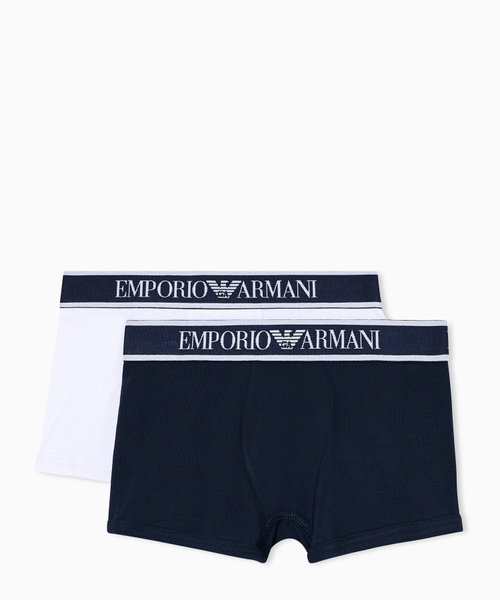 Two-pack of jersey boxer briefs with logo waistband