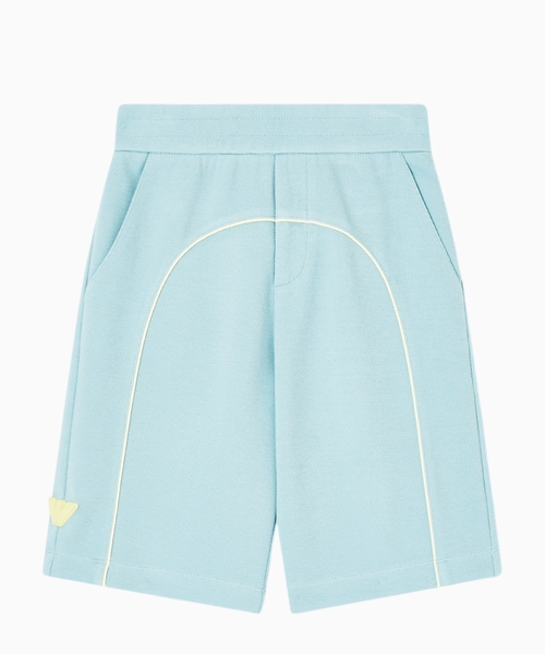 Double-jersey piqué Bermuda shorts