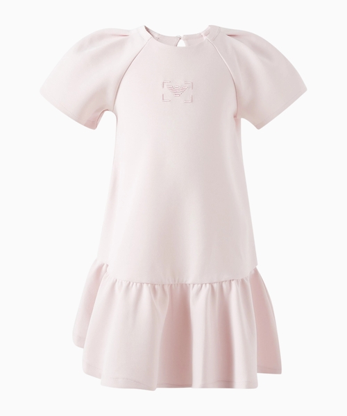 Logo-embroidered dress in jersey