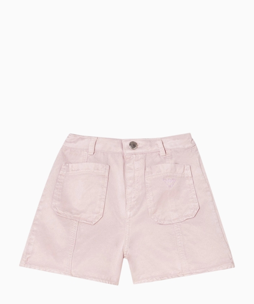 Linen-blend twill shorts