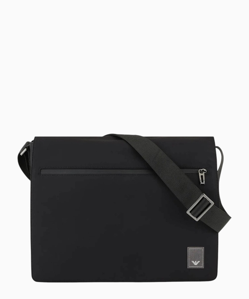 Shoulder bag with logo patch