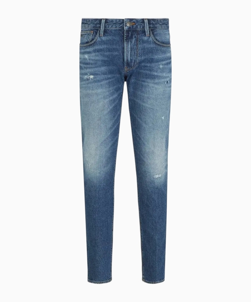 Düz biçimli denim şalvar