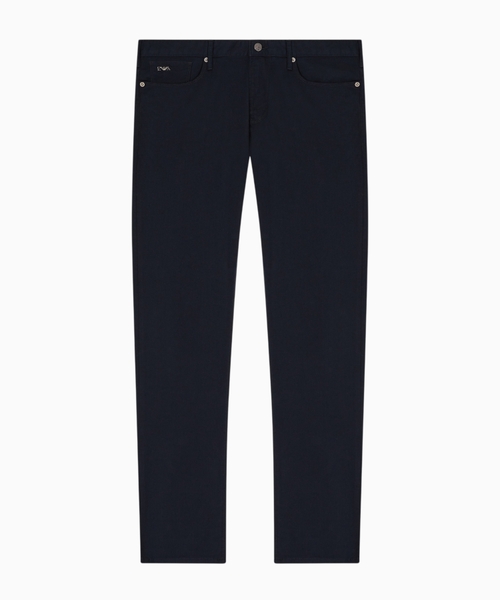 J06 dar biçimli elastik parçadan denim şalvar